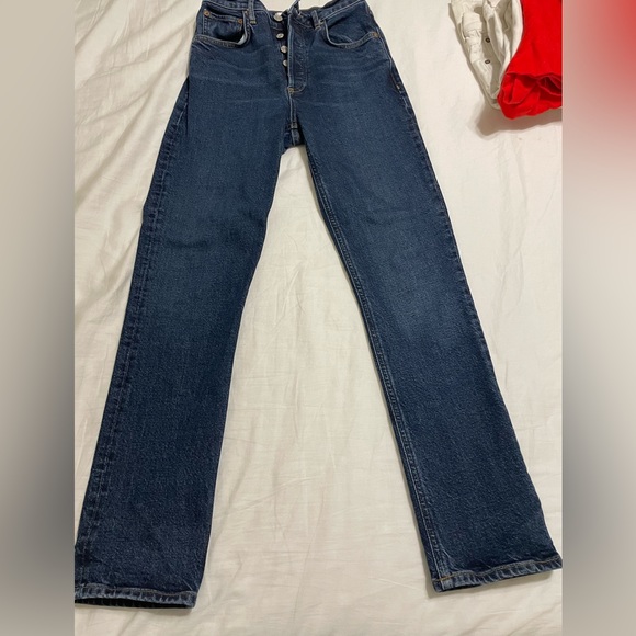 Agolde Riley Long Jeans (Medium/Dark) - Picture 2 of 5